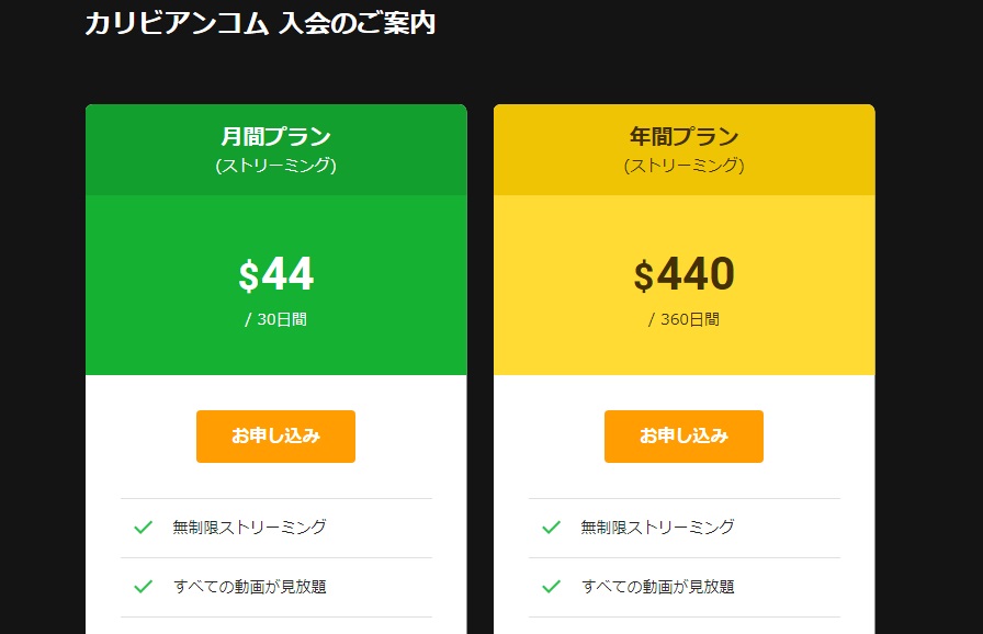 カリビアンコム　入会